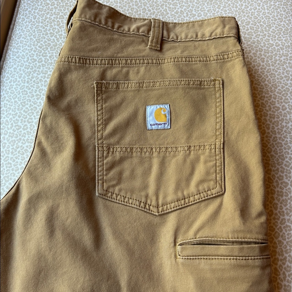 Carhartt Rugged Flex Relaxed Fit Canvas 5-Pocket Work Pant Long Carmel Sz 40x30